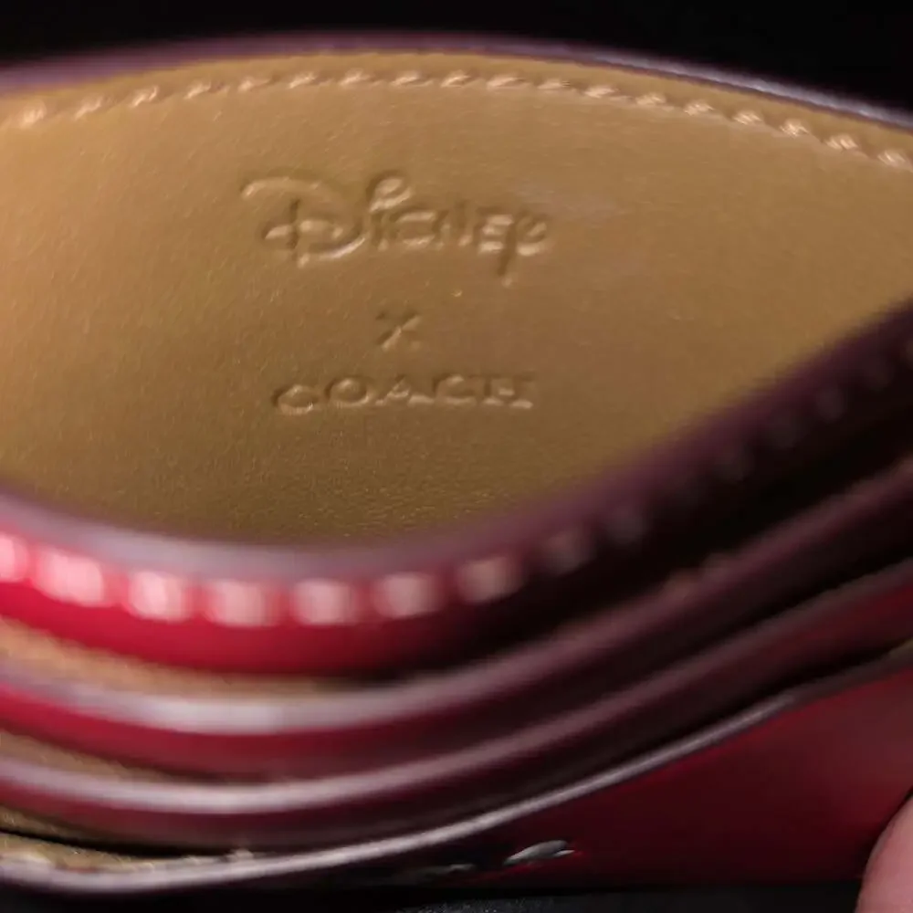 Coach Disney X Coach Slim Id Card Case With Mickey Mouse/Winter Motif